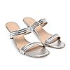 Rocia By Regal Silver Women Kitten Heel Sandals