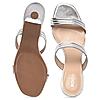 Rocia By Regal Silver Women Kitten Heel Sandals