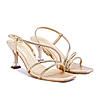 Rocia By Regal Gold Women Strappy Diamond Stilettos