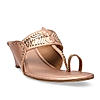 Rocia By Regal Rose Gold Women Kolhapuri Wedges