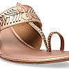 Rocia By Regal Rose Gold Women Kolhapuri Wedges