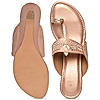 Rocia By Regal Rose Gold Women Kolhapuri Wedges