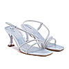 Rocia By Regal Silver Women Strappy Diamond Stilettos