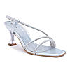 Rocia By Regal Silver Women Strappy Diamond Stilettos