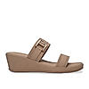 Rocia By Regal Beige Women Classy Buckled Wedges