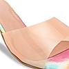 Rocia Nude Women Translucent Vinyl Block Heel Sandals