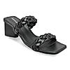 Rocia Black Women Casual Braided Block Heel Sandals