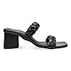 Rocia Black Women Casual Braided Block Heel Sandals