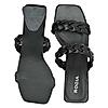 Rocia Black Women Casual Braided Block Heel Sandals