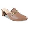Rocia Taupe Women Chain Embellished Mules