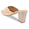 Rocia Rose Gold Women Hand Embroidered Block Heel Sandals