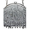 Rocia Grey Women Embroidered Metallic Purse