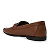 Regal Dark Tan Mens Textured Leather Loafers