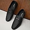 Regal Black Mens Textured Leather Loafers