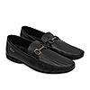 Regal Black Mens Textured Leather Loafers