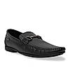 Regal Black Mens Textured Leather Loafers