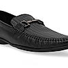 Regal Black Mens Textured Leather Loafers