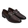 Regal Brown Mens Textured Leather Buckled Slip Ons