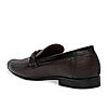 Regal Brown Mens Textured Leather Buckled Slip Ons