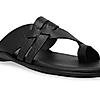 Regal Black Mens Casual Leather Sandals