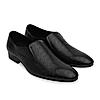 Imperio By Regal Black Mens Textured Leather Formal Slip Ons