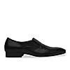 Imperio By Regal Black Mens Textured Leather Formal Slip Ons