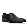 Imperio By Regal Black Mens Textured Leather Formal Slip Ons