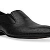 Imperio By Regal Black Mens Textured Leather Formal Slip Ons