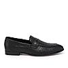 Imperio By Regal Black Mens Formal Woven Leather Slip Ons