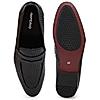 Imperio By Regal Black Mens Formal Woven Leather Slip Ons