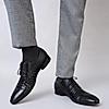 Imperio By Regal Black Mens Formal Woven Leather Oxford Lace Ups