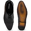 Imperio By Regal Black Mens Formal Woven Leather Oxford Lace Ups