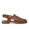 Imperio By Regal Tan Mens Formal Woven Leather Slip On Sandals