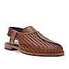 Imperio By Regal Tan Mens Formal Woven Leather Slip On Sandals