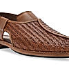 Imperio By Regal Tan Mens Formal Woven Leather Slip On Sandals