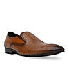 Imperio By Regal Tan Mens Textured Leather Formal Slip Ons