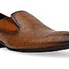 Imperio By Regal Tan Mens Textured Leather Formal Slip Ons