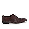 Imperio By Regal Brown Mens Formal Woven Leather Oxford Lace Ups