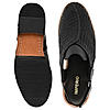 Imperio By Regal Black Mens Formal Woven Leather Slip On Sandals