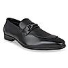 Regal Black Mens Leather Buckled Slip-Ons