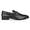 Regal Black Mens Leather Buckled Slip-Ons