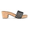 Rocia Black Women Woven Slider Block Heels