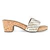 Rocia Cream Women Woven Slider Block Heels