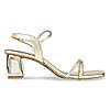 Rocia Gold Women Doamond Embellished Block Heel Sandals