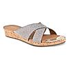 Rocia Antique Gold Women Casual Slip On Wedge Heel Sandals