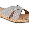 Rocia Antique Gold Women Casual Slip On Wedge Heel Sandals