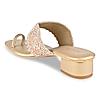 Rocia Gold Women Diamond Embellished Block Heel Sandals