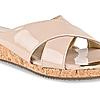 Rocia Beige Women Casual Slip On Wedge Heel Sandals