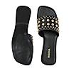 ROCIA Black Women Casual Rivet Sliders