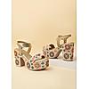 ROCIA Gold Women Embroidered Platforms